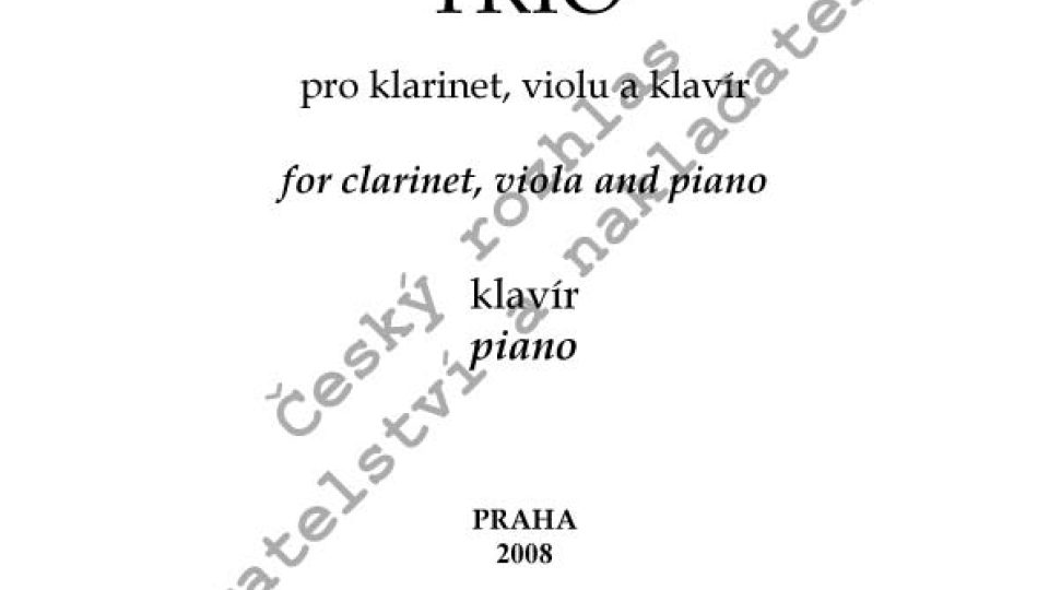 Hanuš Bartoň - Trio pro klarinet, violu a klavír
