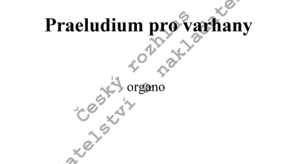 Václav Trojan - Praeludium pro varhany
