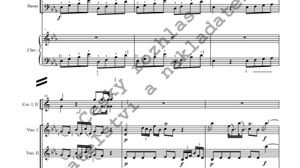 F. X. Dušek (editor Vojtěch Spurný) - Concerto per il clavicembalo, due corni, due violini, viola e basso in Es