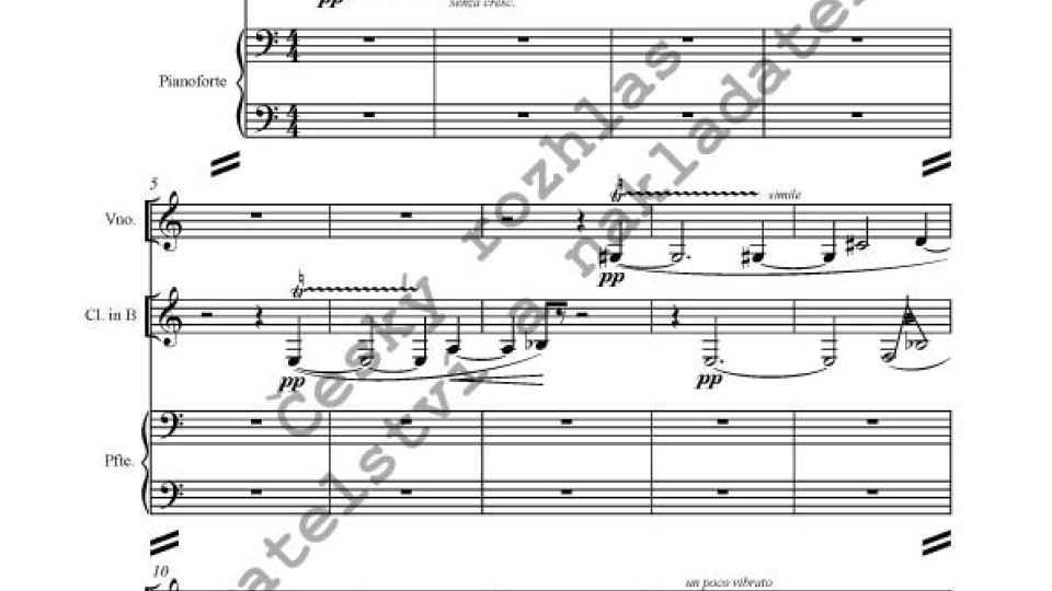 Milan Slavický - Vzývání IV pro housle, klarinet a klavír