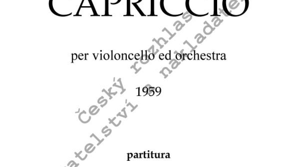 Jan Novák - Capriccio/partitura