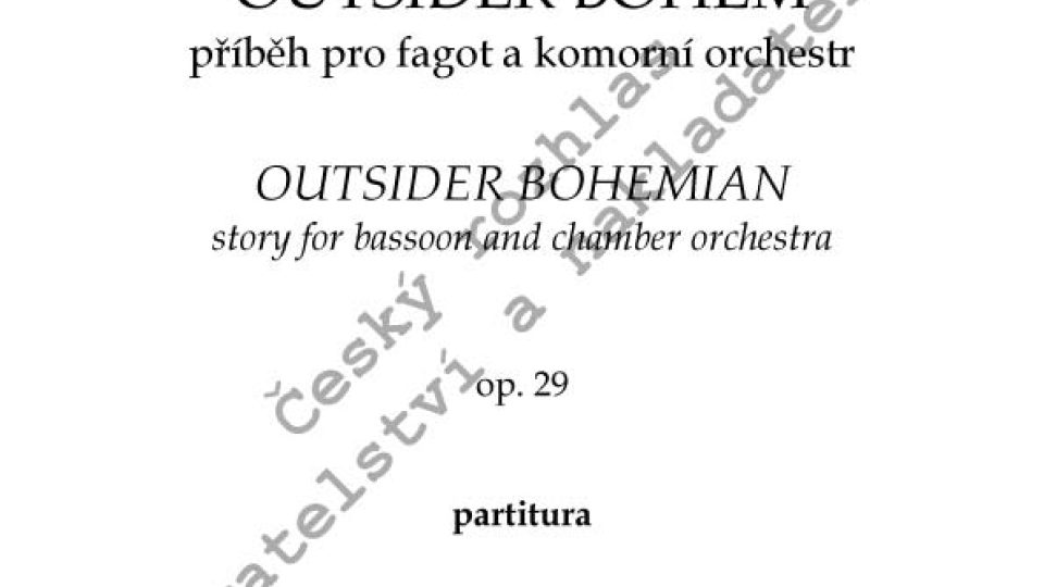 Martin Hybler - Outsider bohém, op. 29/partitura