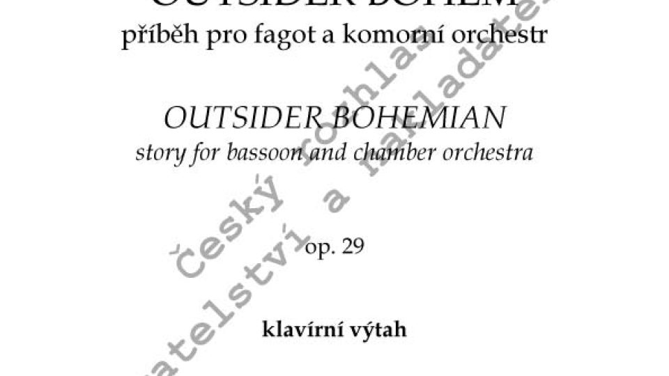 Martin Hybler - Outsider bohém, op. 29/kl. výtah
