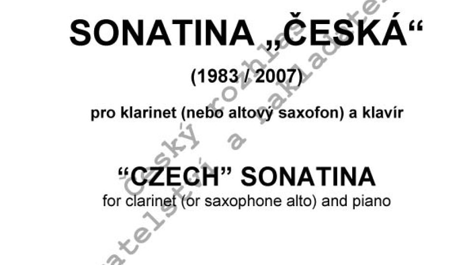 Lukáš Matoušek - Sonatina "česká" pro klarinet a klavír