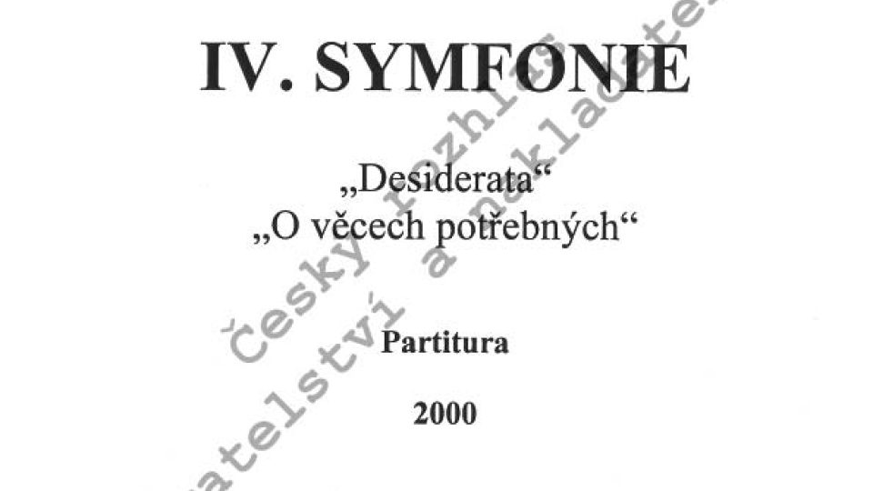 Jaroslav Krček - Symfonie č. 4 "Desiderata"
