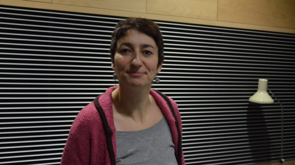 Simona Babčáková při natáčení minutové hry Lucka | foto: Prokop Havel, Český rozhlas Simona Babčáková při natáčení minutové hry Lucka