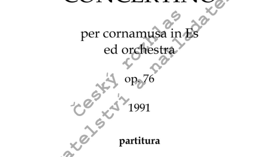 Concertino pro dudy a orchestr Es dur - František Domažlický