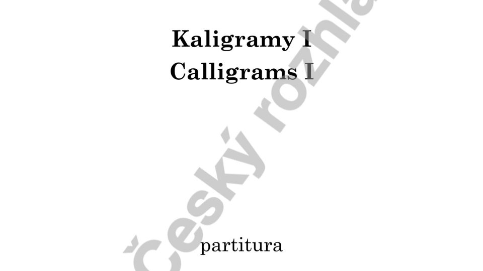 Kaligramy pro flétnu, violoncello a klavír - Ondřej Štochl