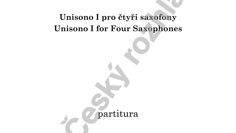 Unisono I pro čtyři saxofony - Pavel Zemek