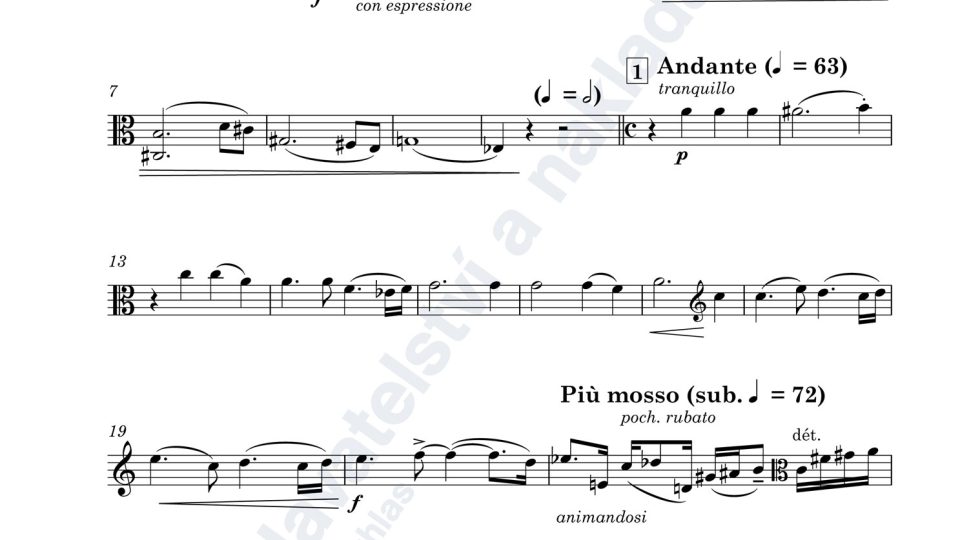 Tristium pro violu a smyčcové nástroje / klavírní výtah - Viktor Kalabis