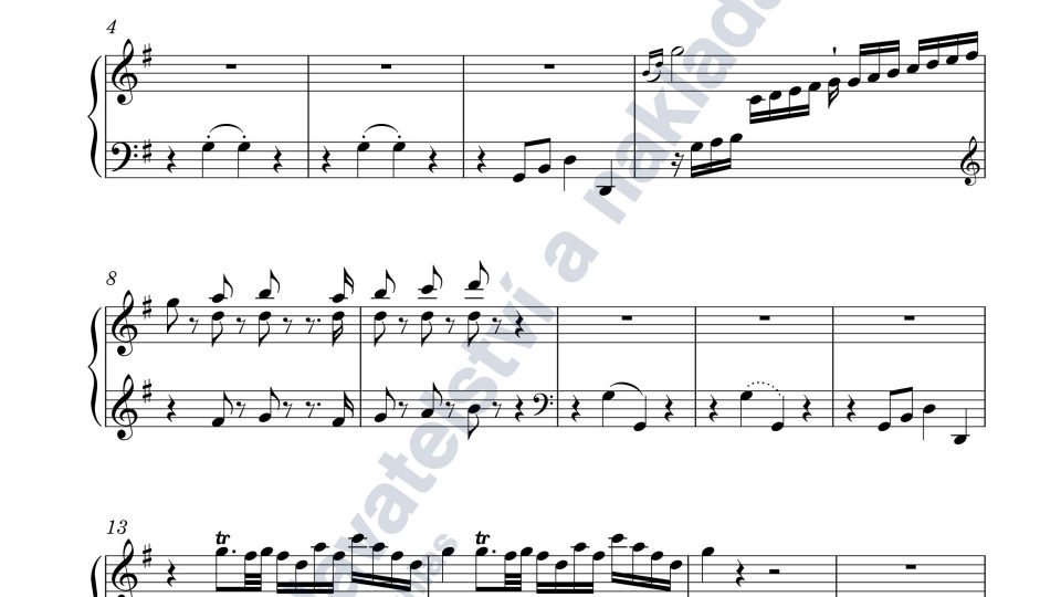 Concertino per il clavicembalo, violino, viola e basso - F. X. Dušek (ed. Vojtěch Spurný)