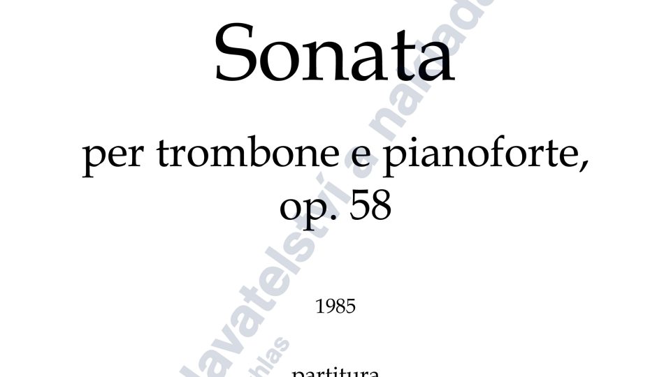 Sonata per trombone e pianoforte - František Domažlický